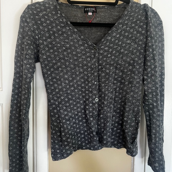 Guess Charcoal Floral Women's cardigan - Picture 1 of 7